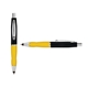 a black cap & silver clip & yellow grip turner ballpoint pen / stylus
