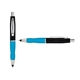 a black cap & white clip & light blue grip turner ballpoint pen / stylus