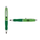 a light green cap & black clip & green grip turner ballpoint pen / stylus