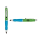 a light green cap & black clip & light blue grip turner ballpoint pen / stylus