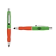 a light green cap & black clip & orange grip turner ballpoint pen / stylus