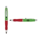a light green cap & black clip & red grip turner ballpoint pen / stylus