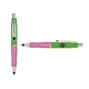 a light green cap & black clip & pink grip turner ballpoint pen / stylus
