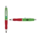 a light green cap & light blue clip & red grip turner ballpoint pen / stylus