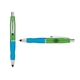 a light green cap & navy clip & light blue grip turner ballpoint pen / stylus