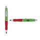 a light green cap & orange clip & red grip turner ballpoint pen / stylus
