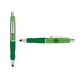 a light green cap & purple clip & green grip turner ballpoint pen / stylus