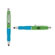 a light green cap & purple clip & light blue grip turner ballpoint pen / stylus