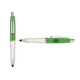 a light green cap & purple clip & white grip turner ballpoint pen / stylus