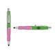 a light green cap & purple clip & pink grip turner ballpoint pen / stylus