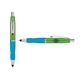 a light green cap & red clip & light blue grip turner ballpoint pen / stylus