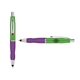 a light green cap & red clip & purple grip turner ballpoint pen / stylus