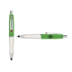 a light green cap & red clip & white grip turner ballpoint pen / stylus