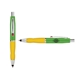 a light green cap & red clip & yellow grip turner ballpoint pen / stylus