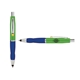 a light green cap & yellow clip & navy grip turner ballpoint pen / stylus