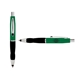 a green cap & black clip & black grip turner ballpoint pen / stylus