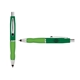 a green cap & black clip & light green grip turner ballpoint pen / stylus