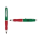 a green cap & green clip & red grip turner ballpoint pen / stylus