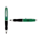 a green cap & navy clip & black grip turner ballpoint pen / stylus