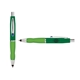 a green cap & navy clip & light green grip turner ballpoint pen / stylus