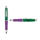 a green cap & navy clip & purple grip turner ballpoint pen / stylus