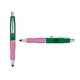 a green cap & navy clip & pink grip turner ballpoint pen / stylus