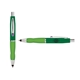 a green cap & purple clip & light green grip turner ballpoint pen / stylus