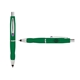 a green cap & purple clip & green grip turner ballpoint pen / stylus