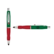 a green cap & red clip & red grip turner ballpoint pen / stylus