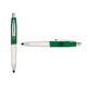 a green cap & red clip & white grip turner ballpoint pen / stylus