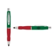 a green cap & white clip & red grip turner ballpoint pen / stylus