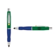 a green cap & yellow clip & navy grip turner ballpoint pen / stylus