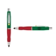 a green cap & yellow clip & red grip turner ballpoint pen / stylus