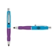 a light blue cap & black clip & purple grip turner ballpoint pen / stylus