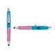 a light blue cap & black clip & pink grip turner ballpoint pen / stylus