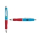 a light blue cap & light green clip & red grip turner ballpoint pen / stylus