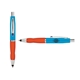 a light blue cap & navy clip & orange grip turner ballpoint pen / stylus