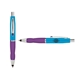 a light blue cap & navy clip & purple grip turner ballpoint pen / stylus
