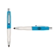 a light blue cap & navy clip & white grip turner ballpoint pen / stylus