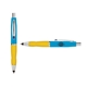 a light blue cap & navy clip & yellow grip turner ballpoint pen / stylus