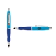 a light blue cap & orange clip & navy grip turner ballpoint pen / stylus