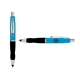 a light blue cap & purple clip & black grip turner ballpoint pen / stylus