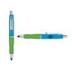 a light blue cap & purple clip & light green grip turner ballpoint pen / stylus