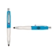 a light blue cap & purple clip & white grip turner ballpoint pen / stylus