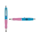 a light blue cap & purple clip & pink grip turner ballpoint pen / stylus