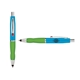 a light blue cap & red clip & light green grip turner ballpoint pen / stylus