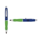 a navy cap & black clip & light green grip turner ballpoint pen / stylus
