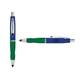 a navy cap & black clip & green grip turner ballpoint pen / stylus