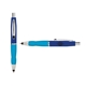 a navy cap & black clip & light blue grip turner ballpoint pen / stylus