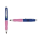 a navy cap & light green clip & pink grip turner ballpoint pen / stylus